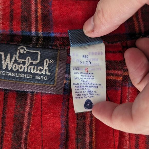 Copied - Vintage Woolrich plaid pleated wrap kilt skirt wool SZ 6 runs small - Picture 11 of 13